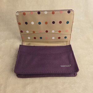 Buxton Purple Polka Dot Women's Wallet